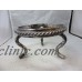 Silver toned metal 5" bowl or crystal ball display stand   223074217567